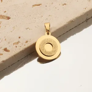 Pendentif rond doré mat Bijou accessoire DIY charmant design élégant article de mode