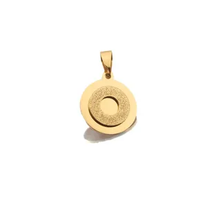 Pendentif Lettre O Mat Plaqué Or 18K Accessoire Bijou Fantaisie DIY Cadeau pour Femme