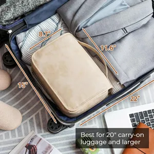 Retro PU toiletry bag travel storage organizer for cosmetics and daily essentials.