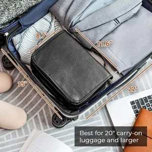 Travel retro PU toiletry bag large capacity makeup storage bag for travel luggage carry-on