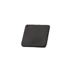 Stainless steel square blank pendant charm DIY laser engravable single hole black tag main view
