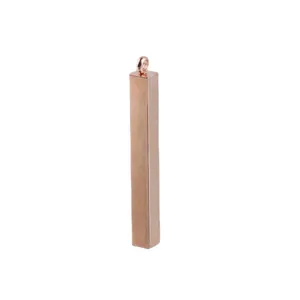 Rosé goud roestvrij staal rechthoekige staaf hanger, DIY sieraden maken accessoire verticale pilaar.