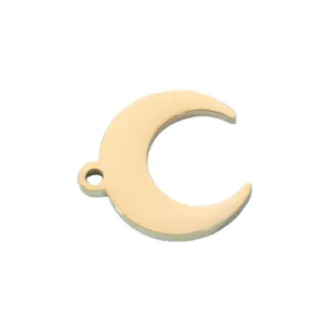 RVS gouden halve maan hanger charm voor DIY sieraden maken accessoires ketting ambacht.
