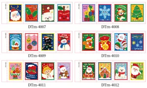 Christmas cartoon tattoo stickers waterproof children holiday party decorative sticker set