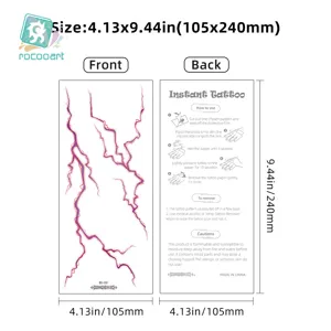 Tijdelijke Halloween Tattoo Stickers Waterdicht Bloedvaten en Bliksem Litteken FX Make-up Feest Cosplay Lichaamskunst