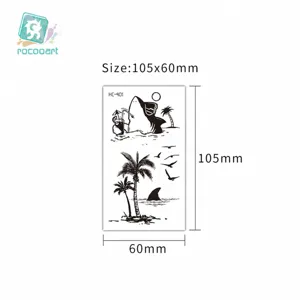 Water Transfer Temporary Tattoo Sticker Minimalist Black Line Art Waterproof Fake Body Art Tattoo For Women And Men