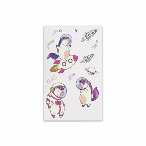 Kids waterproof temporary tattoo stickers cute space unicorn cartoon body art decals