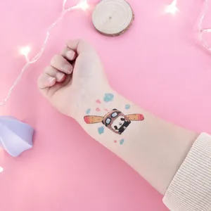 Cute cartoon panda temporary tattoo sticker for children hand and wrist waterproof body art