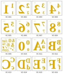 Waterproof metallic gold number and letter temporary tattoo stickers for sports party events.