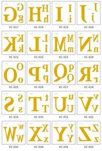 Waterproof metallic gold letter temporary tattoo sticker sheet for party and sports events.