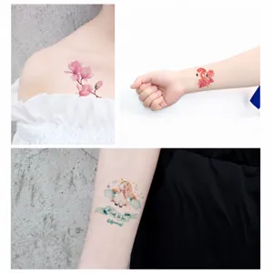 Waterproof temporary tattoo sticker fresh dreamy unicorn flamingo body art for women.