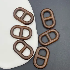 Braune hölzerne Schweinenase Schnallen DIY Armband Halskette Zubehör Bastelteile