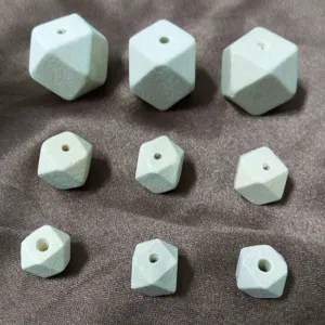 Natural Wooden Beads Faceted Octagon Spacer Beads For DIY Jewelry Making And Craft Accessories Design
