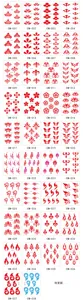 Autocollant de front pour enfants de style traditionnel chinois maquillage visage Nezha