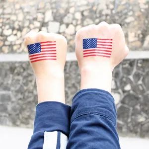 Copa del Mundo Bandera Nacional Pegatinas de Tatuaje Temporal Impermeable Deporte Fan Body Art Calcomanías Para Adultos Artículos de Fiesta