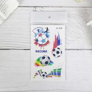 Kids waterproof football temporary tattoo sticker for children sport party body art decor.