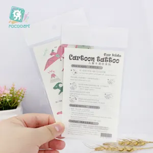 Waterproof kids cartoon temporary tattoo stickers cute dinosaur animal body art for children