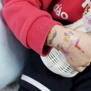 Autocollants de tatouage temporaire de cirque mignon imperméables pour enfants.