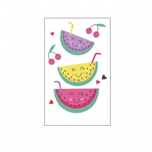 Süßer Frucht temporäre Tattoos Aufkleber wasserdichtes Wassermelone Design für Kinder Körperkunst