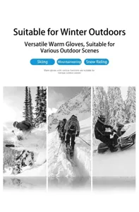 Winter thermal gloves for outdoor sports skiing mountaineering snowboarding windproof warm.