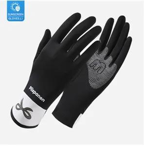 Sunscreen gloves for summer outdoor driving cycling, thin breathable ice silk full finger.