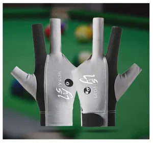 Gants de billard professionnels respirants, design antidérapant à 3 doigts ouverts.