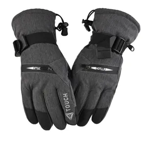 Winter waterproof ski gloves for men and women, thermal windproof outdoor sports touchscreen gloves.