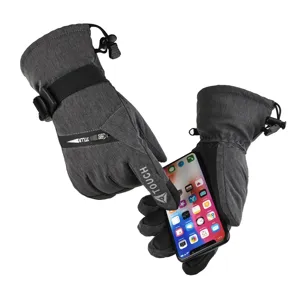 Winter thermal waterproof ski gloves for men and women, touchscreen outdoor cycling warm gloves.