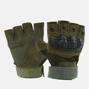 Tactical half-finger gloves for outdoor cycling sports anti-slip hard knuckle military gear
