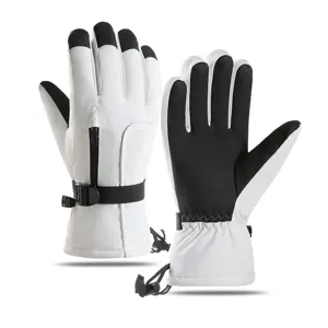 Winter Thermal Ski Gloves Waterproof Windproof Touch Screen Thickened Fleece Cycling Sports Outdoor Snow Gloves One Size