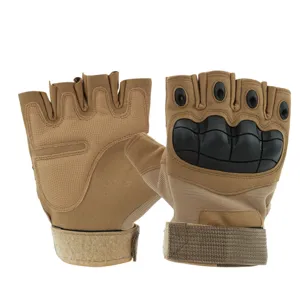 Tactical half-finger gloves for outdoor cycling, military fans, and sports protection.