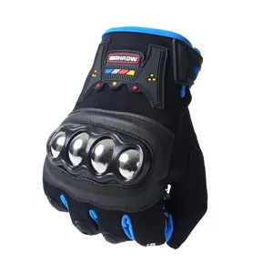 Heren volvinger motorhandschoenen met stalen knokkelbescherming en antislipontwerp.