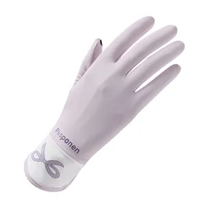 Summer full finger sun protection ice silk gloves breathable outdoor cycling driving sports women