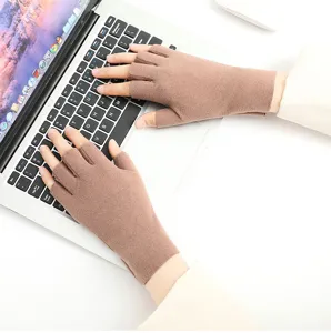 Fingerless thermal gloves for typing winter warm half finger gloves comfortable knitwear