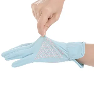 Ice silk sun protection cycling gloves for outdoor driving, breathable and anti-slip summer.