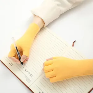Thermal fingerless gloves, fleece lined wrist warmers for cycling, driving, winter use.