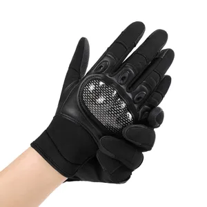 Men's tactical motorcycle riding gloves with hard shell knuckle protection and anti-slip grip.