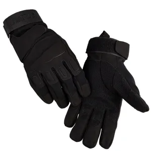 Men's Tactical Full Finger Gloves Outdoor Sports Cycling Climbing Microfiber Anti-Slip Hard Knuckle Gloves
