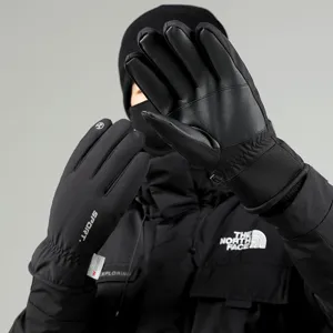 Winter Thermal Ski Gloves Waterproof Windproof Cycling Touchscreen Sports Gloves Black