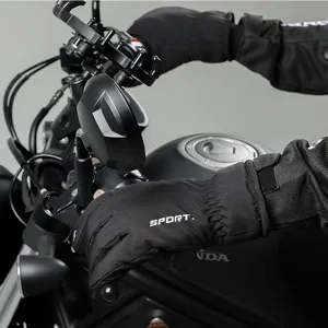 Winter thermal cycling gloves, windproof fleece-lined touch screen sports gloves for outdoor riding.