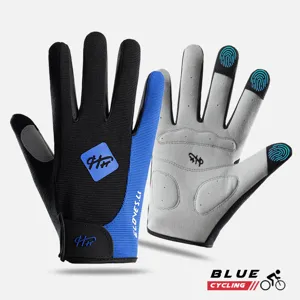 Unisex Outdoor Cycling Gloves Long Short Finger Anti Slip Shock Absorbing Breathable Wear Resistant Sports Gloves