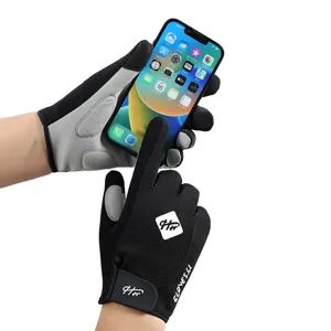 Outdoor sports cycling gloves, long finger design, non-slip shock-absorbing wear.