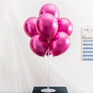 Kit de support de ballon avec ballons rose métallisé décoration de table pour fête