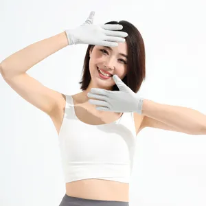 Guanti di protezione solare in seta di ghiaccio donna estate anti UV ciclismo traspiranti sottili.