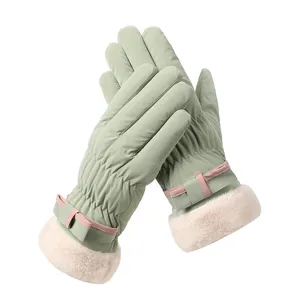 Women Winter Ski Gloves Waterproof Windproof Thermal Touchscreen Gloves For Outdoor Cycling Cold Weather Hand Wear