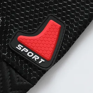Men's cycling gloves main view showcasing durable anti-slip rubber patch and textured grip fabric.