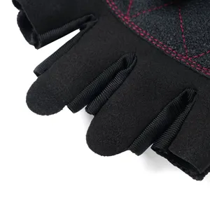 Half finger motorcycle riding gloves featuring breathable mesh and non slip palms.