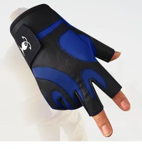 Fishing glove detail 3 fingerless design adjustable wrist support breathable non-slip
