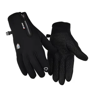 Waterproof Windproof Thermal Cycling Gloves Men Women Touchscreen Reflective Zipper Winter Warm Sport Gloves