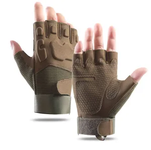 Men's tactical half-finger gloves, anti-slip outdoor sports riding climbing gear.